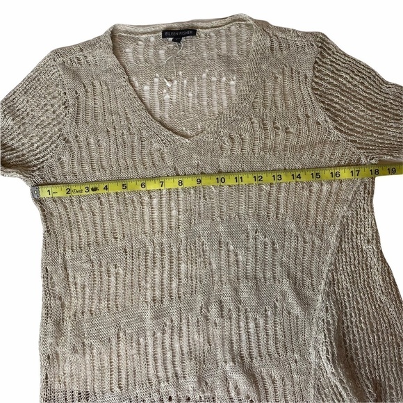 Eileen Fisher Open Weave Crochet Sweater. Size S - Picture 4 of 7